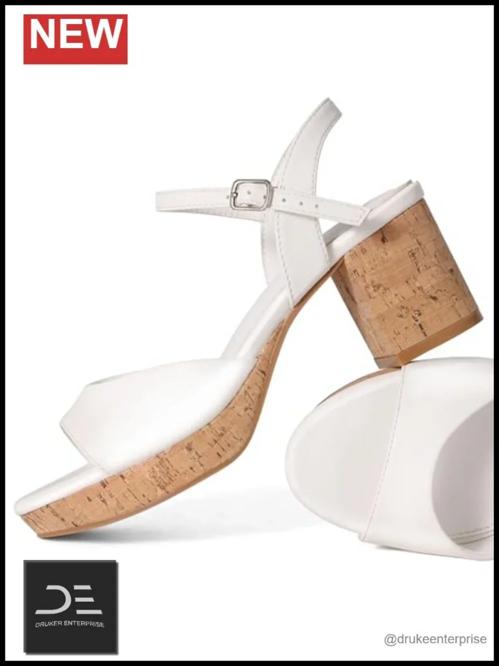 Low Chunky Block Heels with Ankle Strap Platform Sandals Open Toe Summer